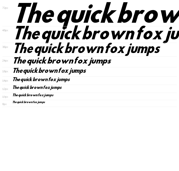 Hussar Bold SuperCondensed Oblique Three Waterfall