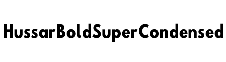 Hussar Bold SuperCondensed  font caratteri gratis