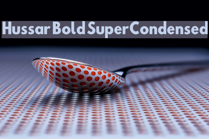 Hussar Bold SuperCondensed Font examples