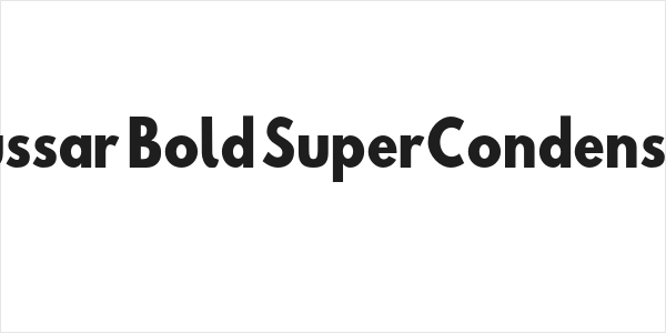 Hussar Bold SuperCondensed Logo