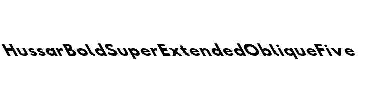 Hussar Bold SuperExtended Oblique Five  font caratteri gratis