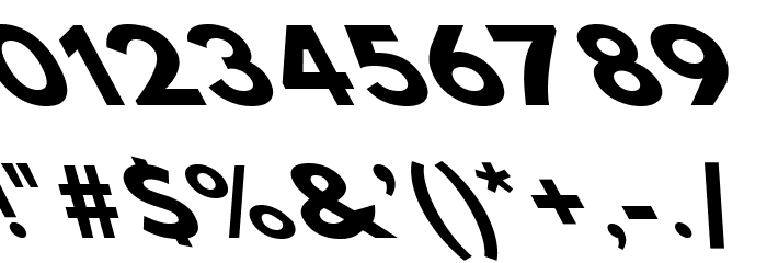 Hussar Bold SuperExtended Oblique Five Font OTHER CHARS