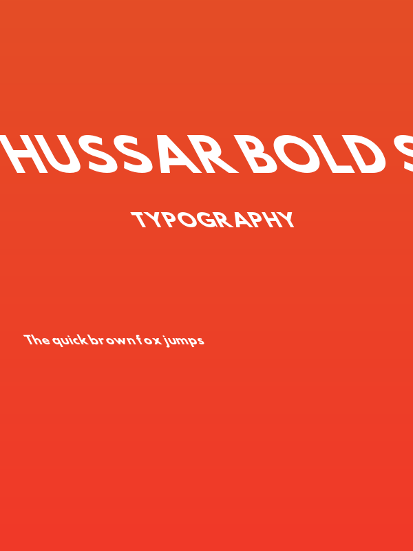 Hussar Bold SuperExtended Oblique Five Poster