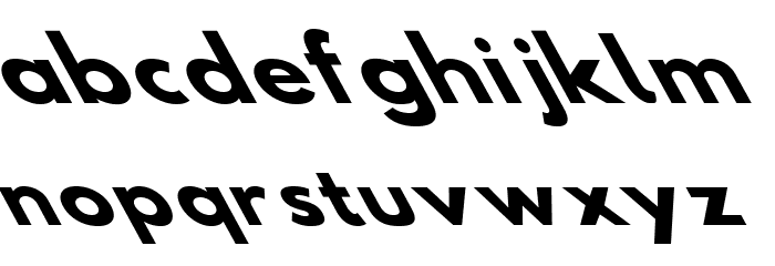 Hussar Bold SuperExtended Oblique Five Font LOWERCASE