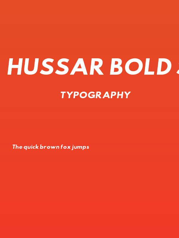 Hussar Bold SuperExtended Oblique One Poster
