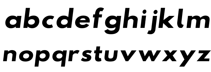 Hussar Bold SuperExtended Oblique One Font LOWERCASE
