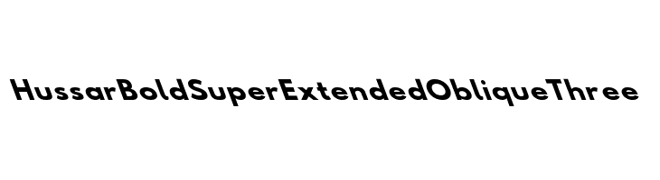 Hussar Bold SuperExtended Oblique Three  Fuentes Gratis Descargar
