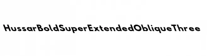 Hussar Bold SuperExtended Oblique Three  नि: शुल्क फ़ॉन्ट्स डाउनलोड