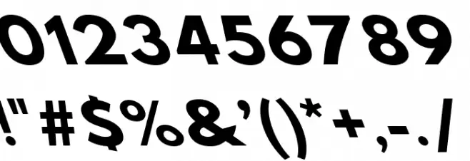 Hussar Bold SuperExtended Oblique Three Font OTHER CHARS