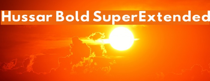 Hussar Bold SuperExtended Font examples