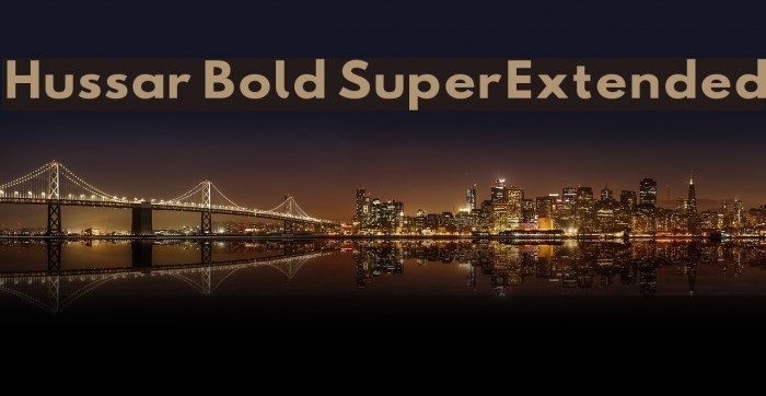 Hussar Bold SuperExtended Font examples