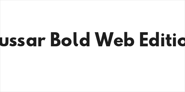Hussar Bold Web Edition Logo