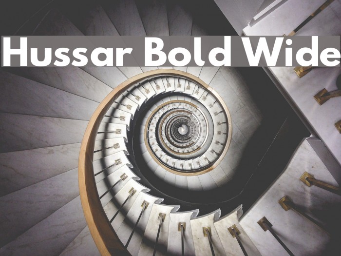 Hussar Bold Wide Font examples
