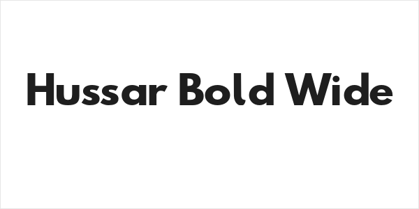 Hussar Bold Wide Logo