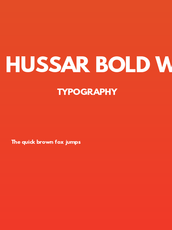 Hussar Bold Wide Poster