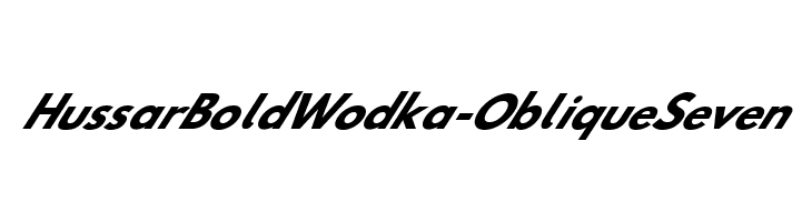 Hussar Bold Wodka-Oblique Seven  Frei Schriftart Herunterladen