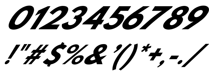 Hussar Bold Wodka-Oblique Seven Font OTHER CHARS
