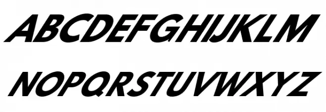 Hussar Bold Wodka-Oblique Seven Schriftart Groß