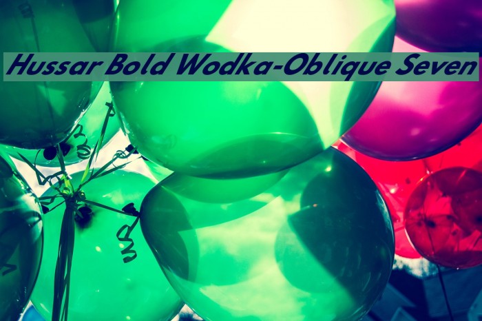 Hussar Bold Wodka-Oblique Seven Font examples