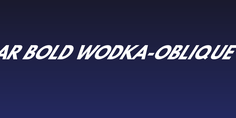 Hussar Bold Wodka-Oblique Seven Social Header