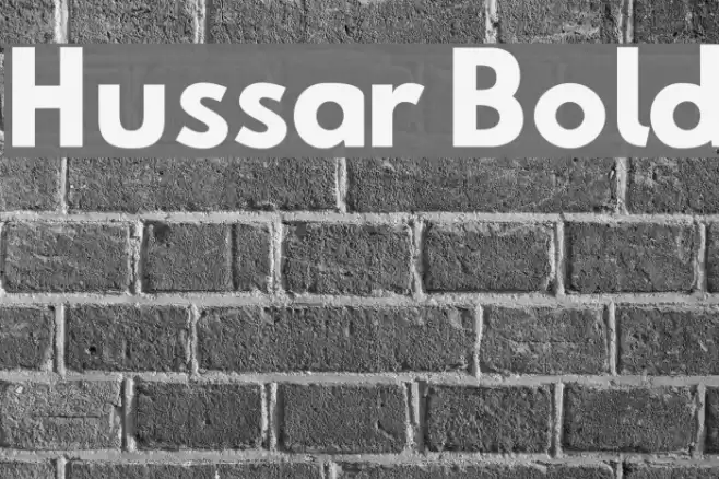 Hussar Bold Font examples