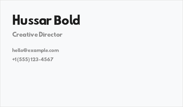 Hussar Bold Business Card