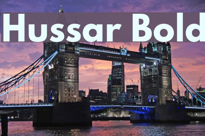 Hussar Bold Font examples
