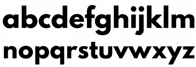 Hussar Bold Font LOWERCASE
