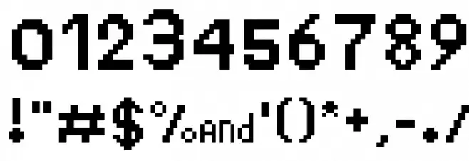 Hussar Danmaku Font OTHER CHARS