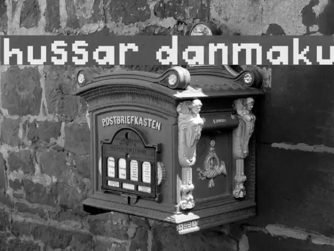 Hussar Danmaku Font examples