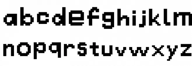 Hussar Danmaku Schriftart Kleinbuchstaben