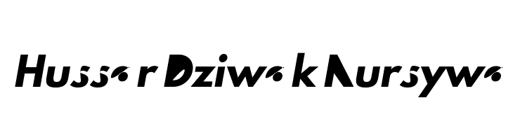 Hussar Dziwak Kursywa Font - FFonts.net