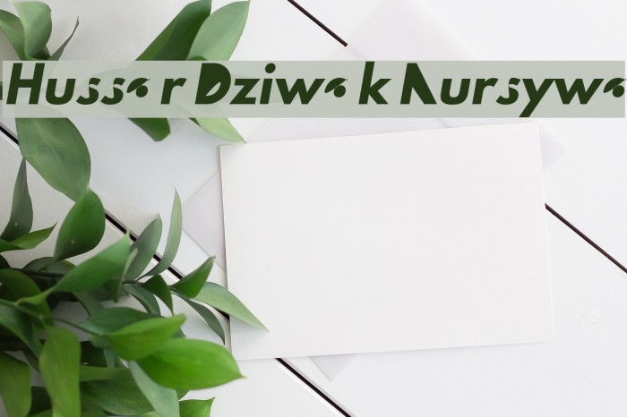 Hussar Dziwak Kursywa Font examples