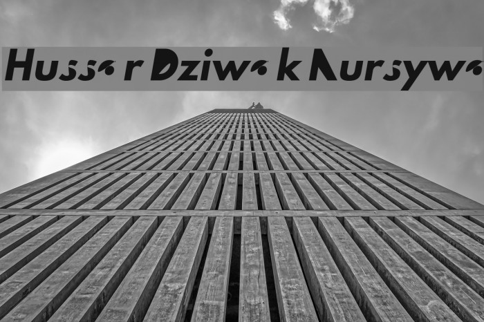 Hussar Dziwak Kursywa Font examples