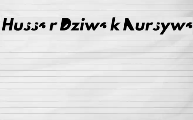 Hussar Dziwak Kursywa  examples