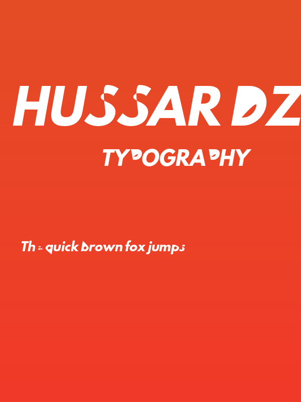 Hussar Dziwak Kursywa Poster