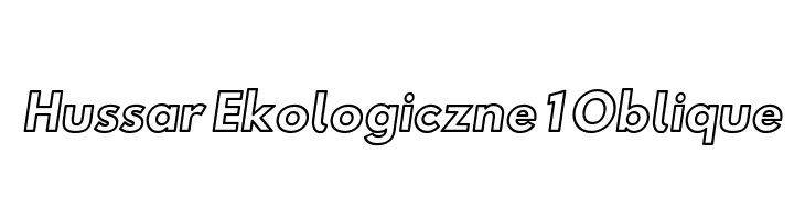 Hussar Ekologiczne 1 Oblique Шрифта