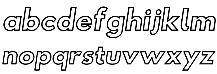 Hussar Ekologiczne 1 Oblique Font LOWERCASE