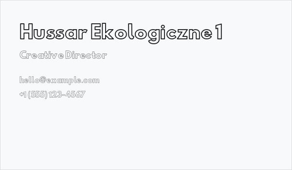 Hussar Ekologiczne 1 Business Card