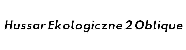 Hussar Ekologiczne 2 Oblique Font