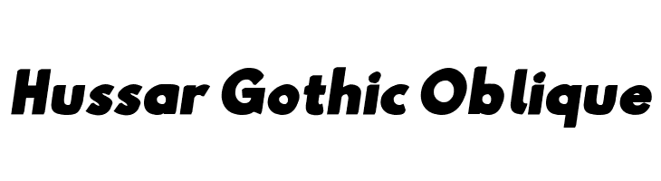 Hussar Gothic Oblique Font