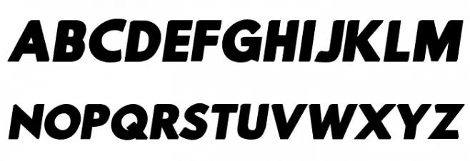 Hussar Gothic Oblique フォント 大文字