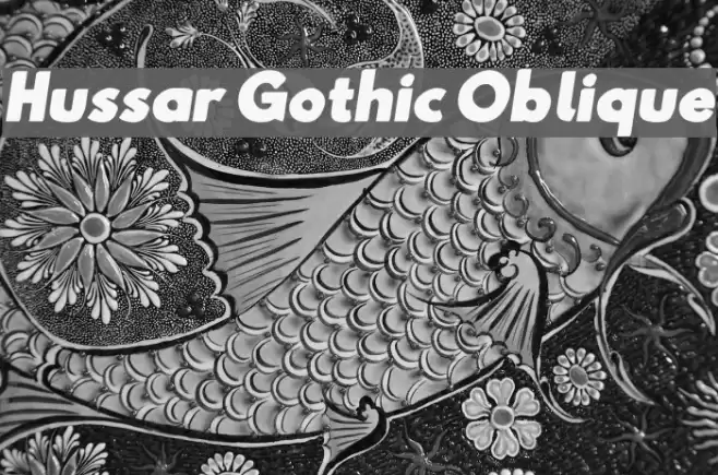 Hussar Gothic Oblique Font examples
