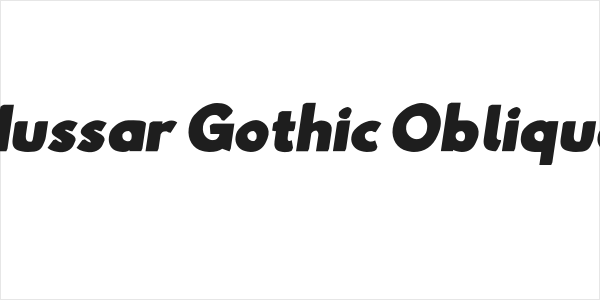 Hussar Gothic Oblique Logo