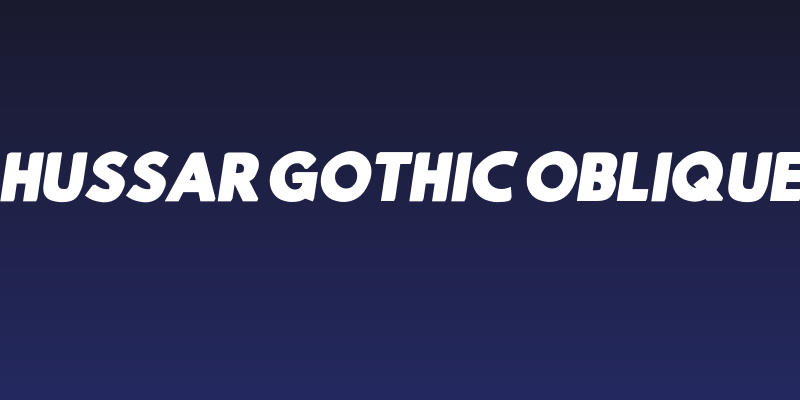 Hussar Gothic Oblique Social Header