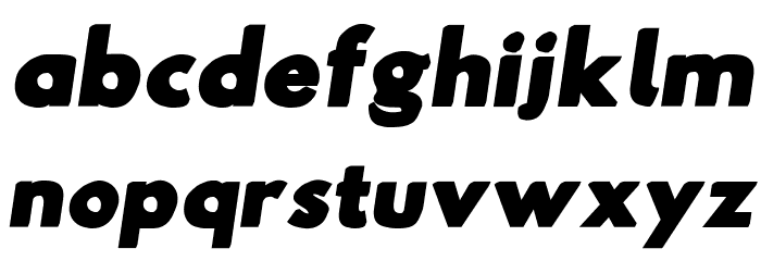 Hussar Gothic Oblique Font LOWERCASE