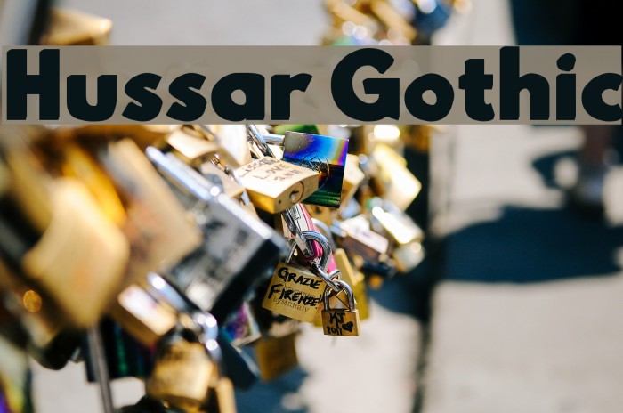 Hussar Gothic Font examples
