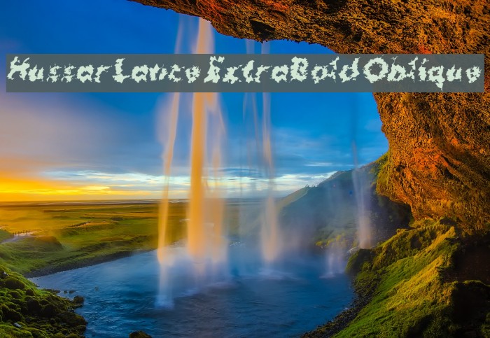 Hussar Lance ExtraBold Oblique Example 1