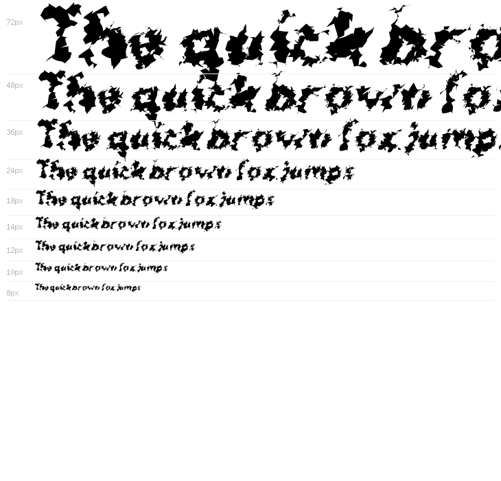 Hussar Lance ExtraBold Oblique Waterfall