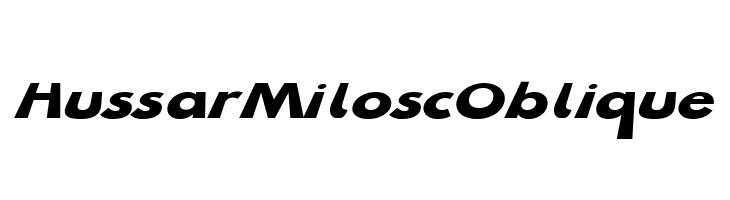 Hussar Milosc Oblique  les polices de caractères gratuit tlcharger